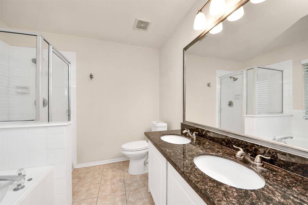 Seprate Tub & Shower with Double Sink Vanity