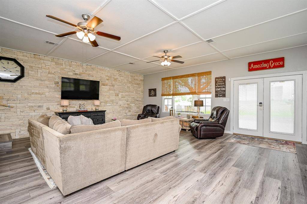 Family room looking out back area
