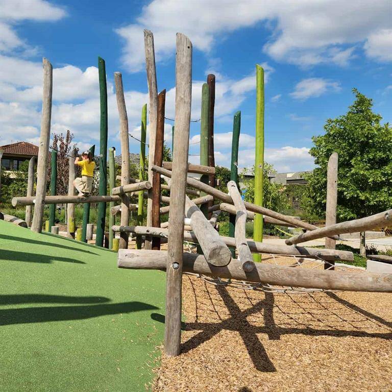 A quick walk from the house and nestled on five acres of green space in Bellaire, Texas, Evelyn’s Park offers our community a place to relax, reset, and rekindle connections with the outdoors and each other. With its beautifully designed spaces and engaging programming, the new park appeals to audiences of all ages and interests—it is at once a quiet refuge and a flourishing place for community, a fresh destination and a perennial part of our city’s history.