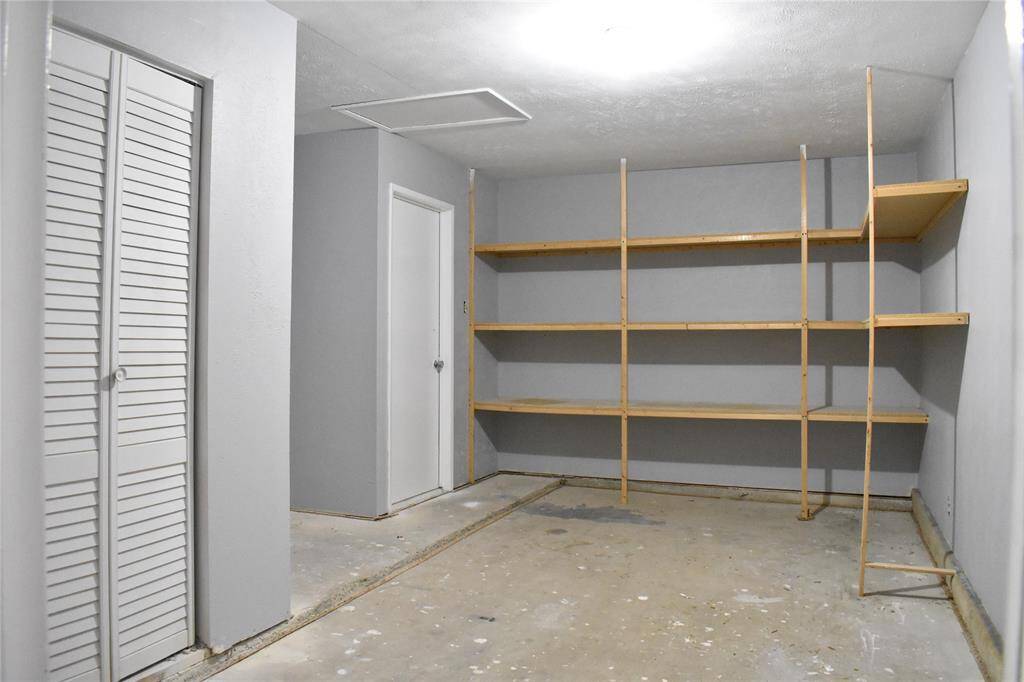 This is flex space, game room or the garage can be converted back to the garage.  There is space in the front of the garage to store items