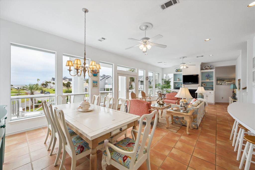 View of the Great Room from the Dining area towards the Breakfast area.  Lots of conversation areas for guests and family to conjugate and enjoy the views.