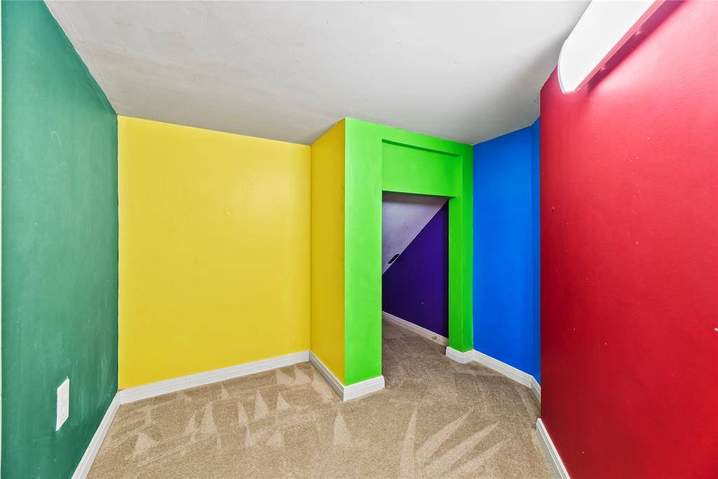 Under stairway fun room.