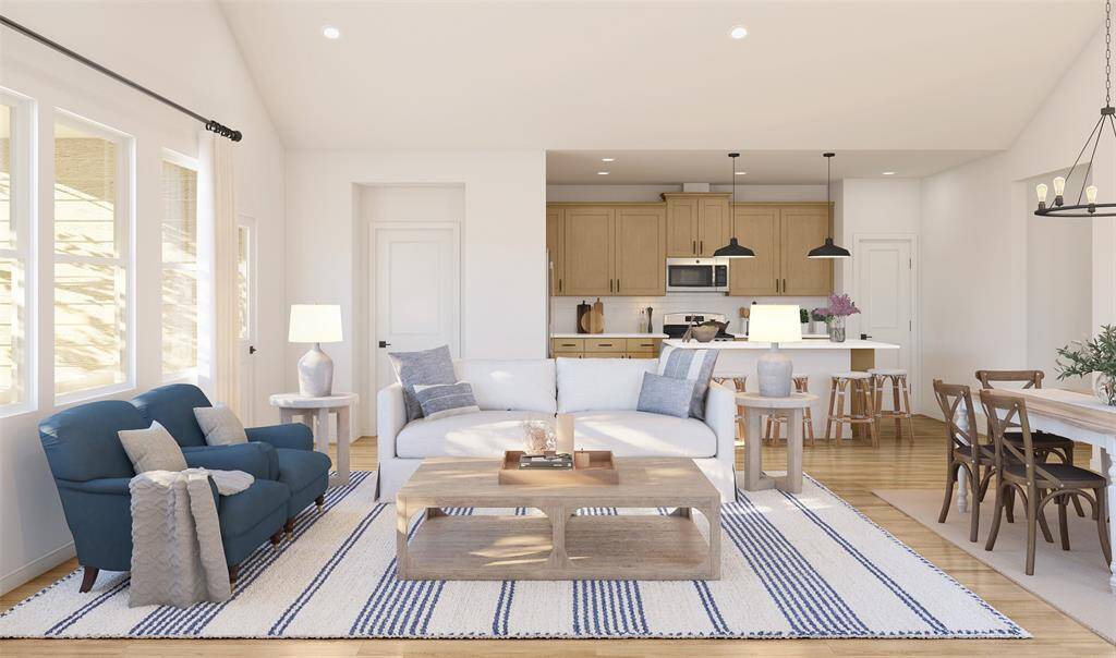 Bright open living space (*Artist rendering used for illustration purposes only.)