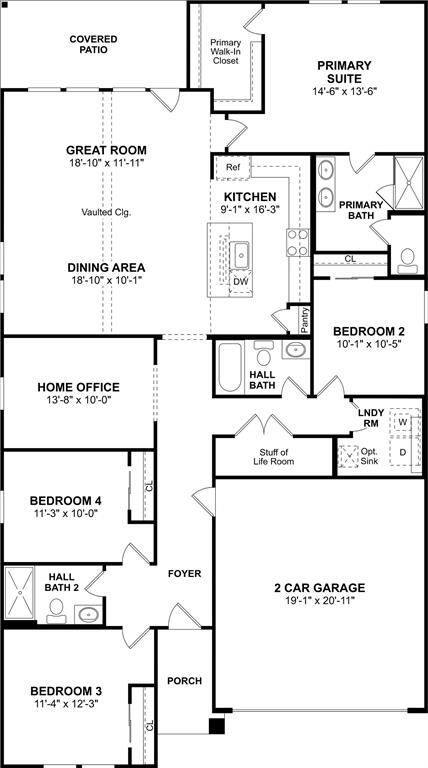 The Passionflower II floor plan by K. Hovnanian Homes. 1st Floor shown. *Prices, plans, dimensions, features, specifications, materials, and availability of homes or communities are subject to change without notice or obligation.