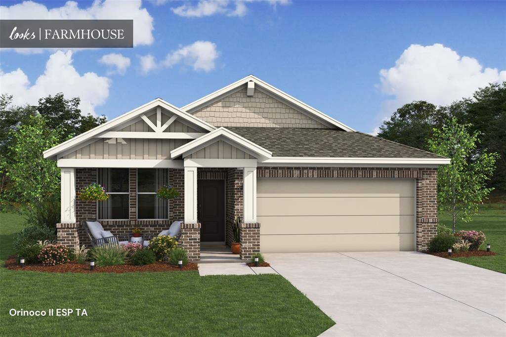 Charming Orinoco II ESP design by K. Hovnanian Homes in elevation TA built in Aspire at The Hills of Town Creek. (*Artist rendering used for illustration purposes only.)