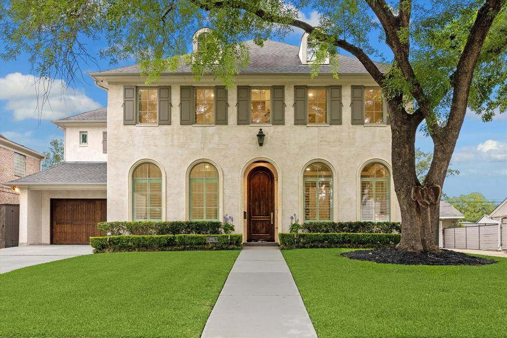 Located in the highly sought after neighborhood of Afton Oaks, this on trend-French home has incredible finishes and designer touched throughout. House square footage includes pool bath.