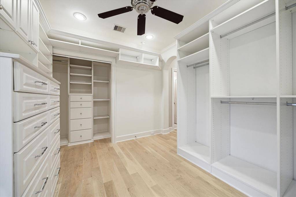 One of the additonal secondary bedrooms is currently set up as an additional storage room. Could easily be converted back to a bedroom.