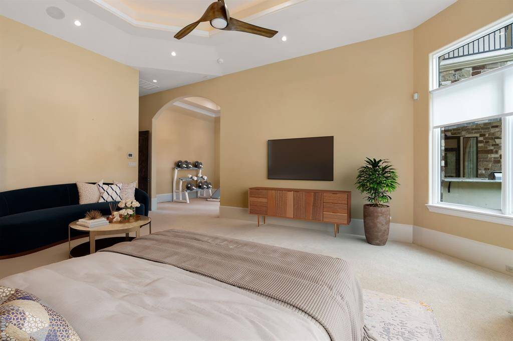 (VS) With a private entry and attached flex space that is ideal for home gym, 2nd office, nursery etc. is an oversized primary suite.