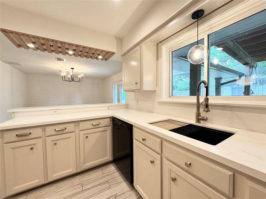 Guest Bathroom:  With ample storage
