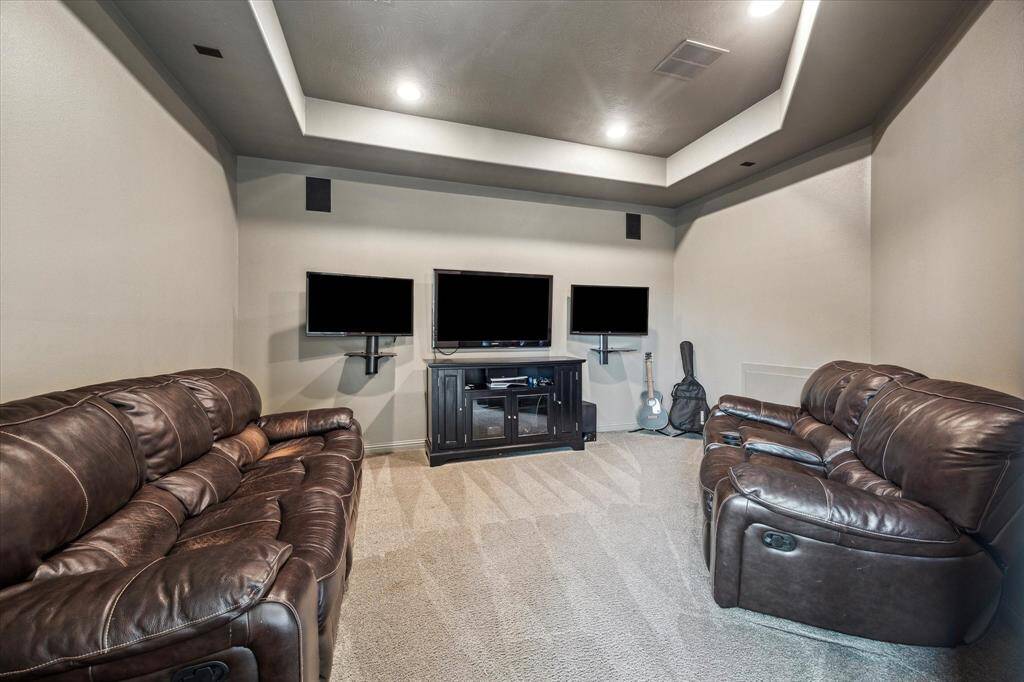 Great game room with tons of natural light and overlooks the backyard with views of all the gorgeous mature trees