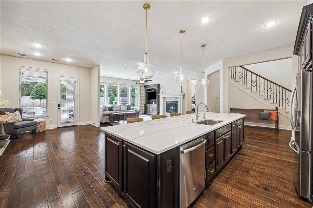 Oversized island and large open concept make this the perfect space to entertain your large gatherings!