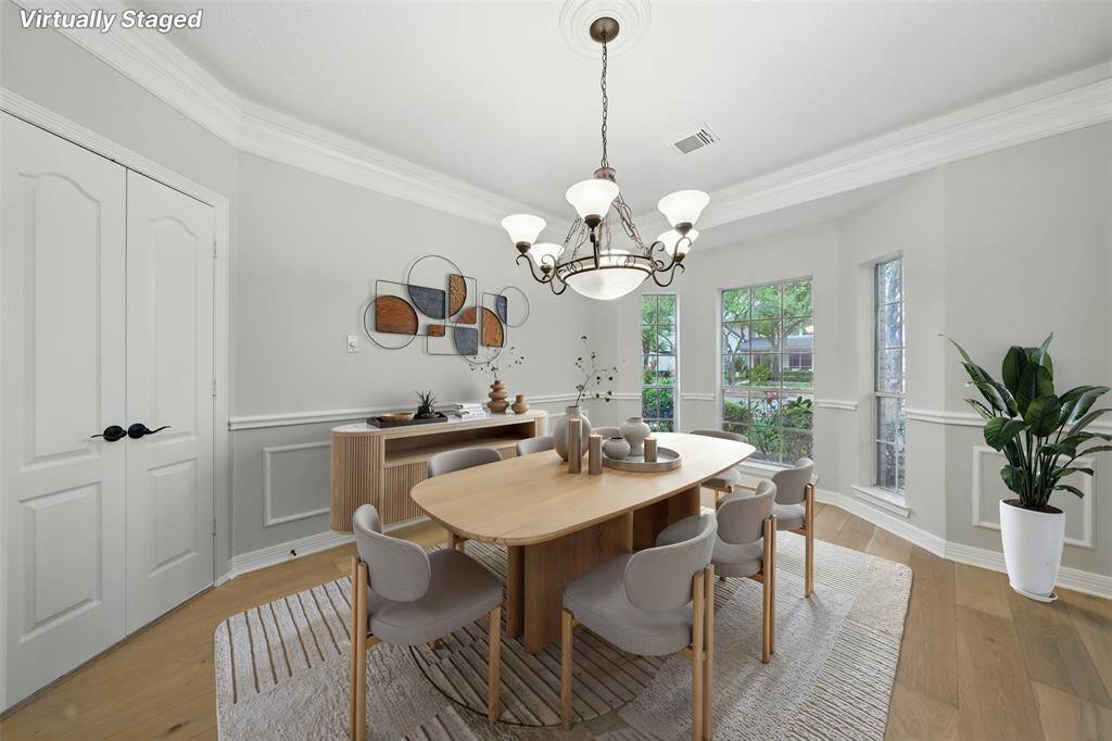 Virtual look of the formal dinning room