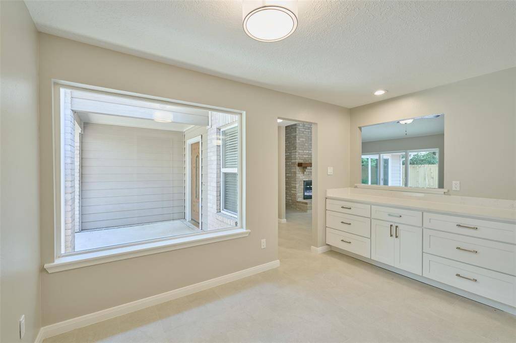 Gorgeous window with tons of light and so much privacy with layout of this floor plan.