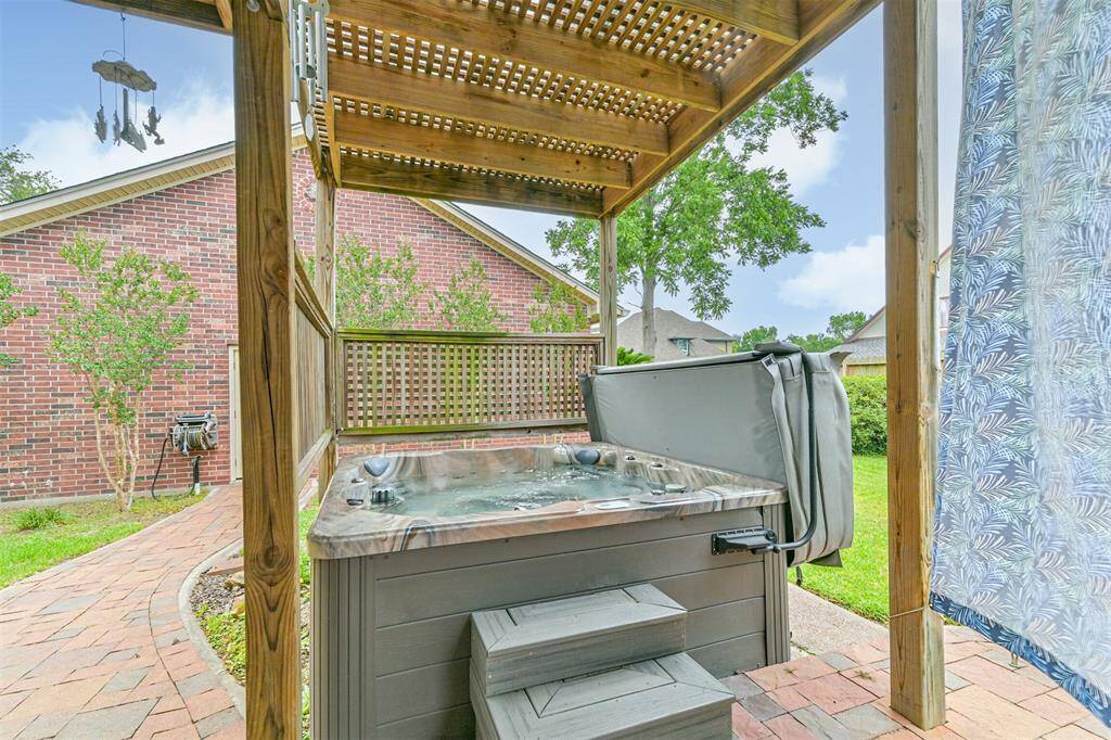8-person hot tub adds a luxurious touch to your outdoor lifestyle.