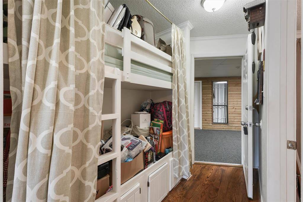 Bunkbed area currently used as storage.