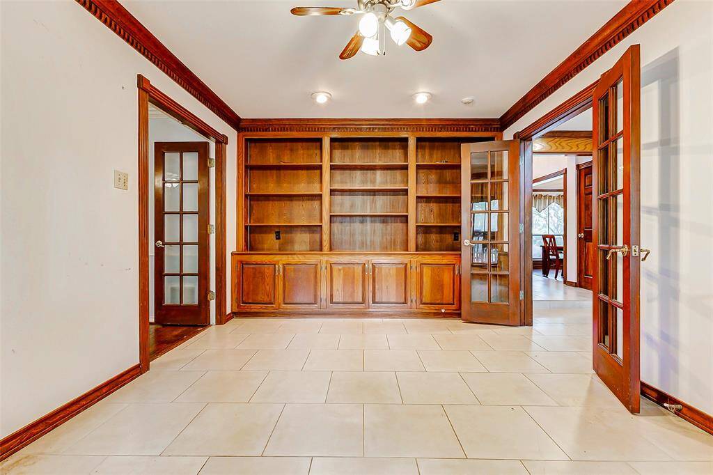 Office or library with built ins