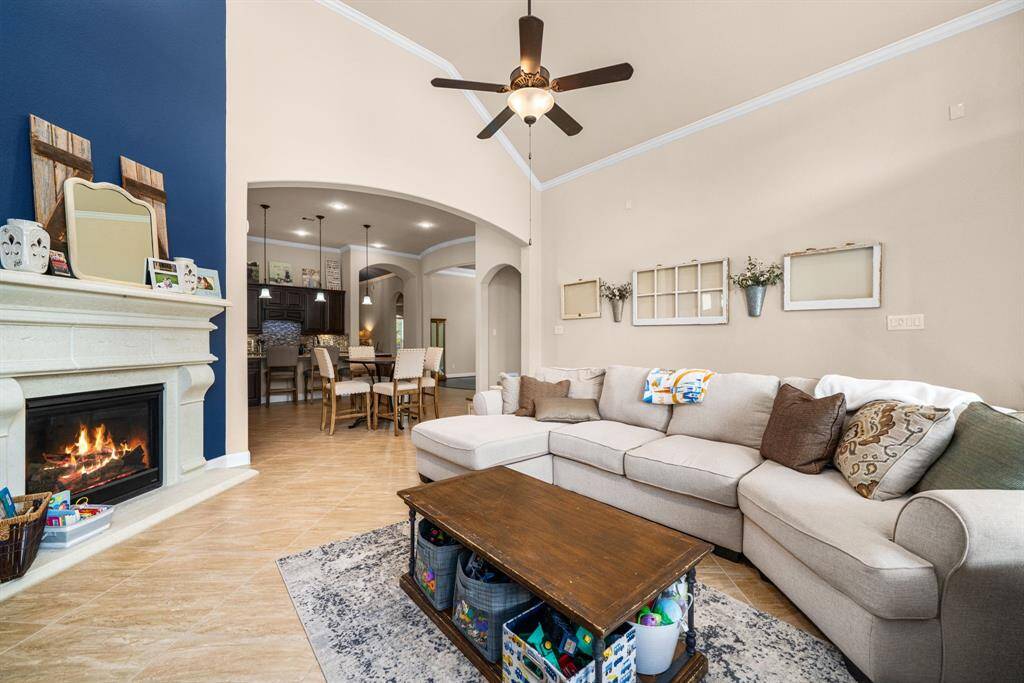The home is open so you can easily see front to back.  No one misses out on the goings on.