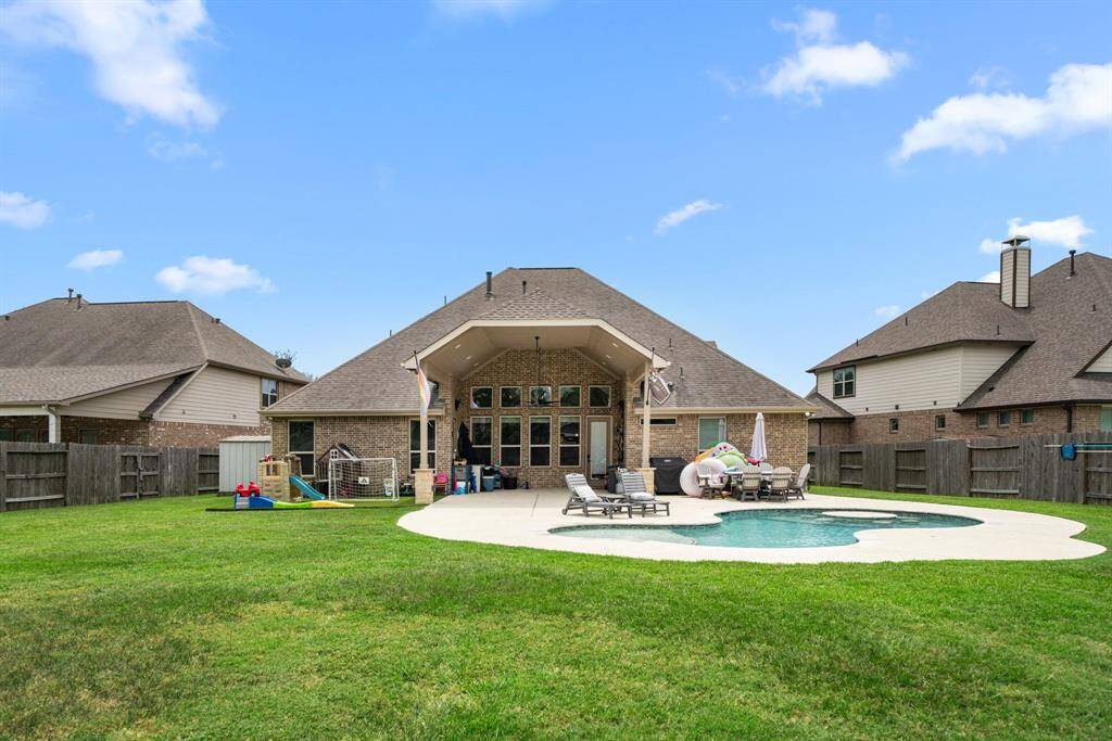The back of this home is as beautiful as the front.
