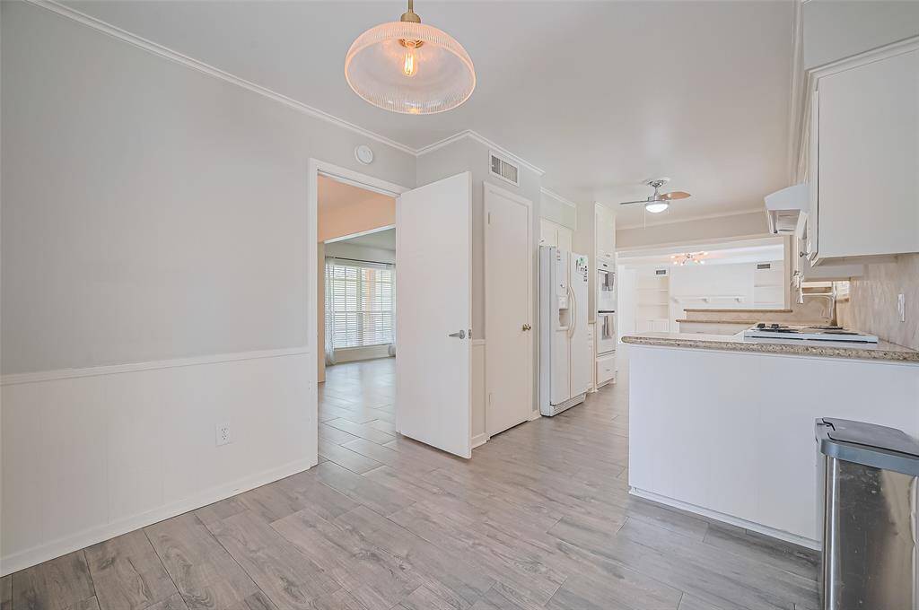 View of the breakfast room located next to the kitchen.