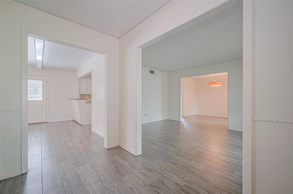 View of both the family room and formal living area.