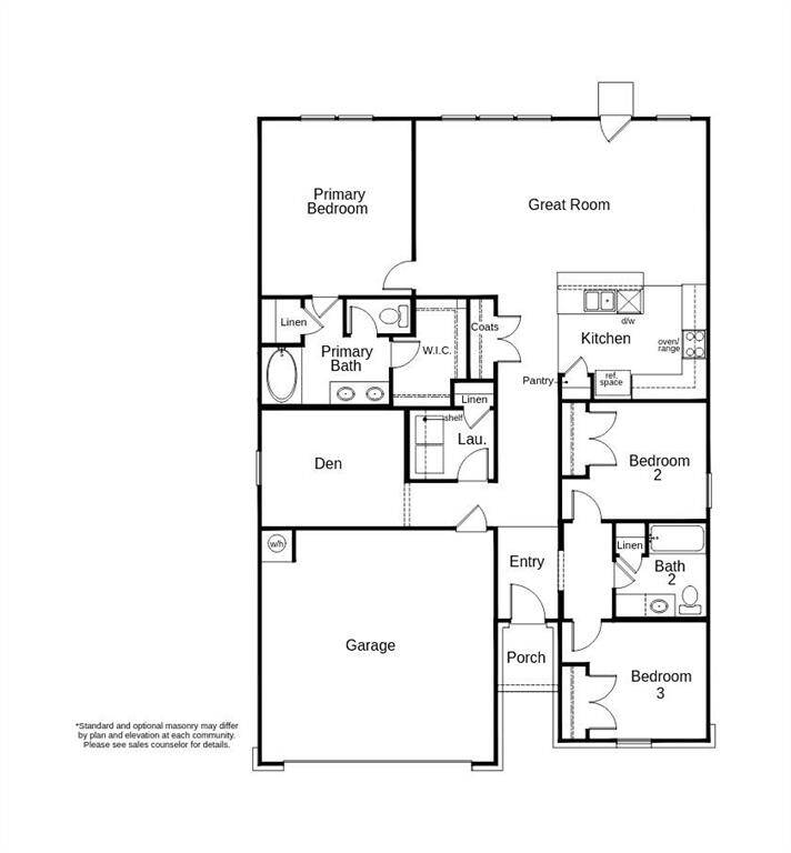 This floor plan features 3 bedrooms, 2 full baths, and over 1,600 square feet of living space.