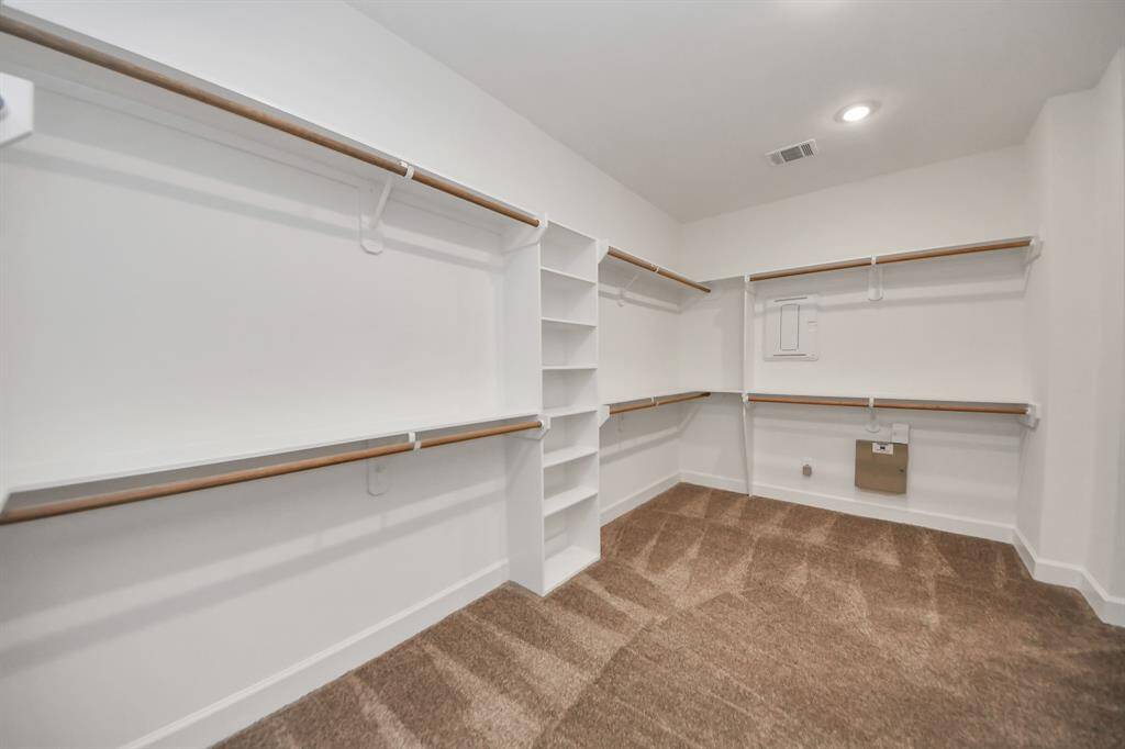 A spacious walk-in closet