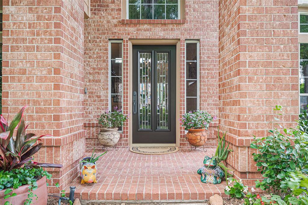 Nice leaded glass front door