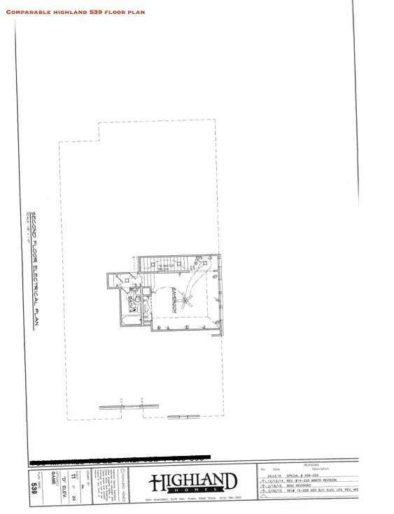 Second level Highland Homes 539 Floor Plan (example). Downstairs Trane 16-Seer unit; Nest Thermostat and recent upstairs Lennox 2-ton 16+ Seer unit installed 2023 with Warranty Certificate and Installer Quality Control Report.