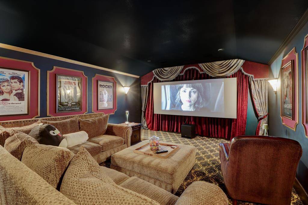 Private movie theatre room, offering the ultimate cinematic experience in the comfort of home.