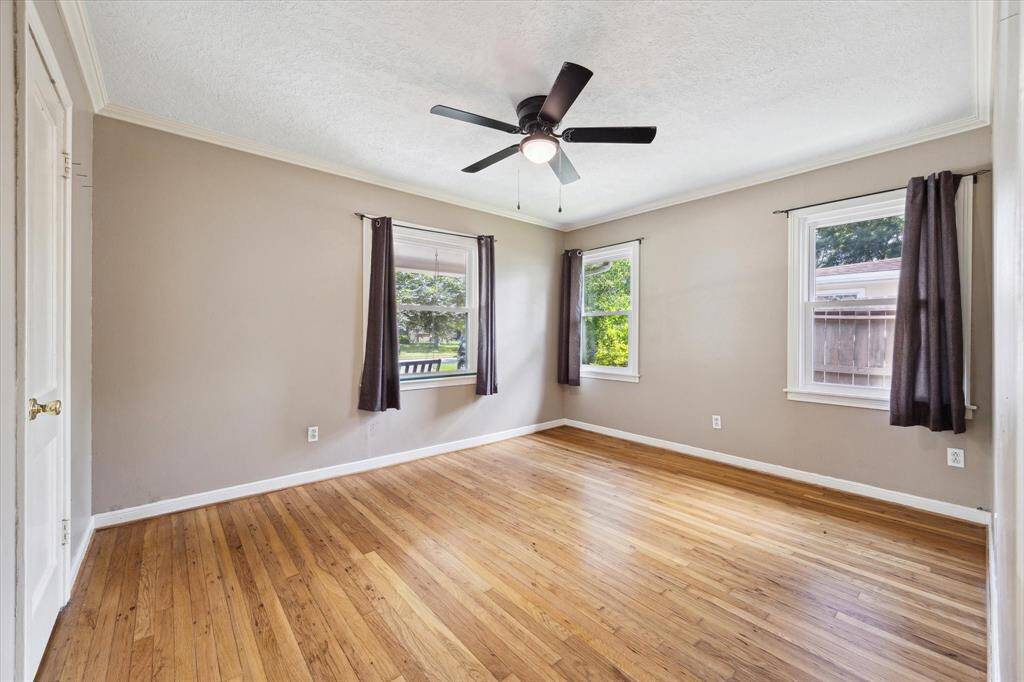 Front bedroom has two closets.