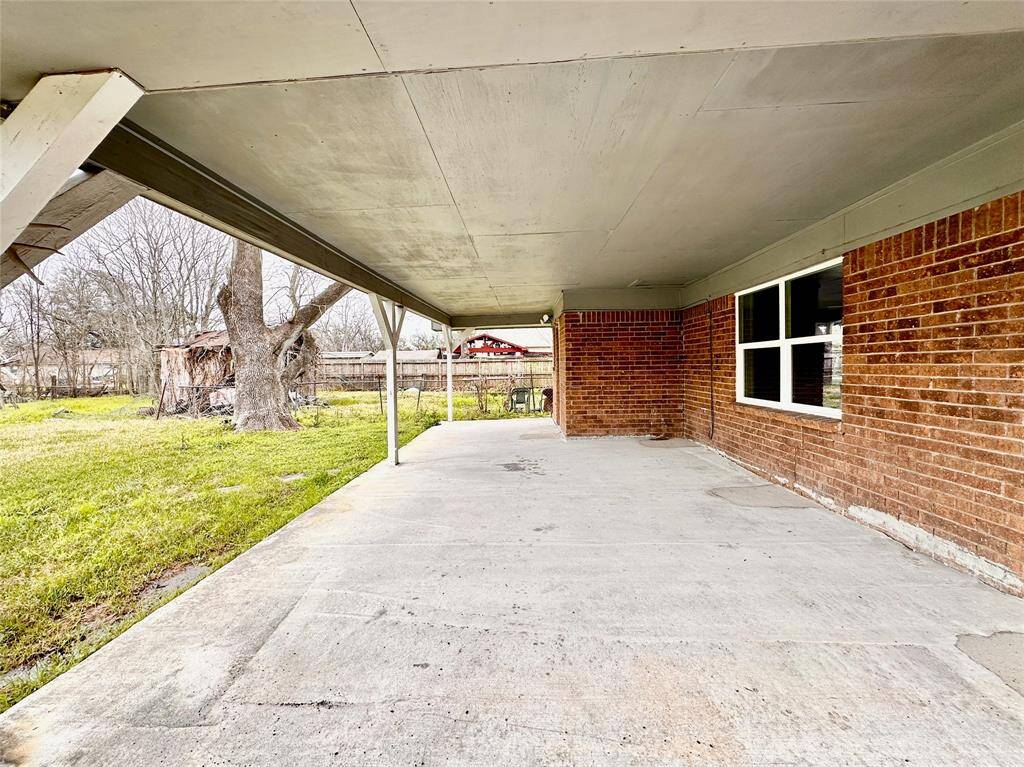 Large covered patio