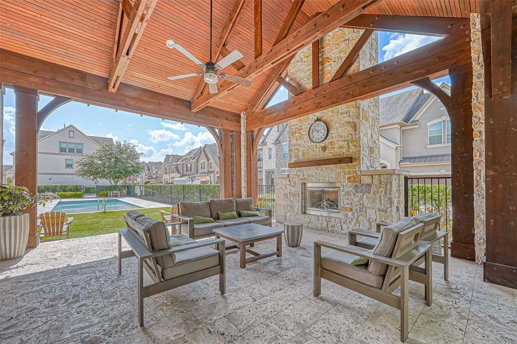 You can enjoy the covered area that includes a ceiling fan, bathroom and rinse off in the shower. Additionally, you can cozy up next to the fireplace on those chilly winter nights.