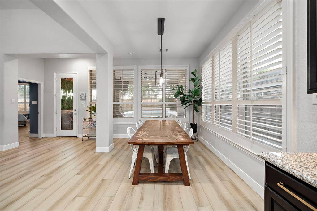 Dine in style with a space that accommodates large family dinners and intimate meals alike.