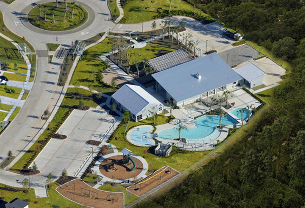 Presenting a newly completed recreation center complete with a pavilion and event lawn, South Village offers a resort-style pool with distinct areas for toddlers and adults, stylish cabanas, and a splash pad, creating a luxurious and family-friendly environment.