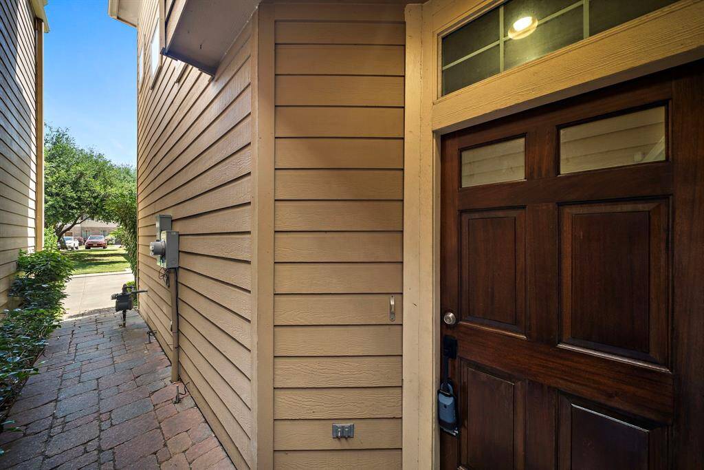 Private walkway to the front door.