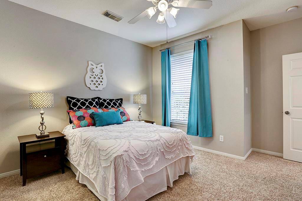 One of three secondary bedroom suites on the upper level.  Each bedroom enjoys its own private full bath.