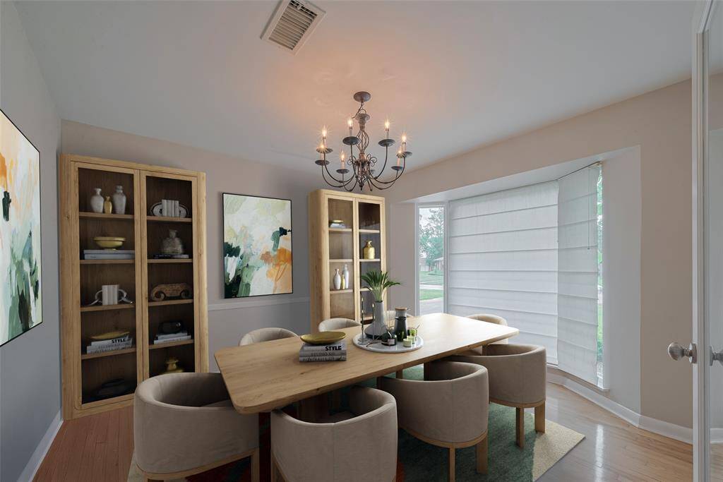 Virtually staged formal Dinning