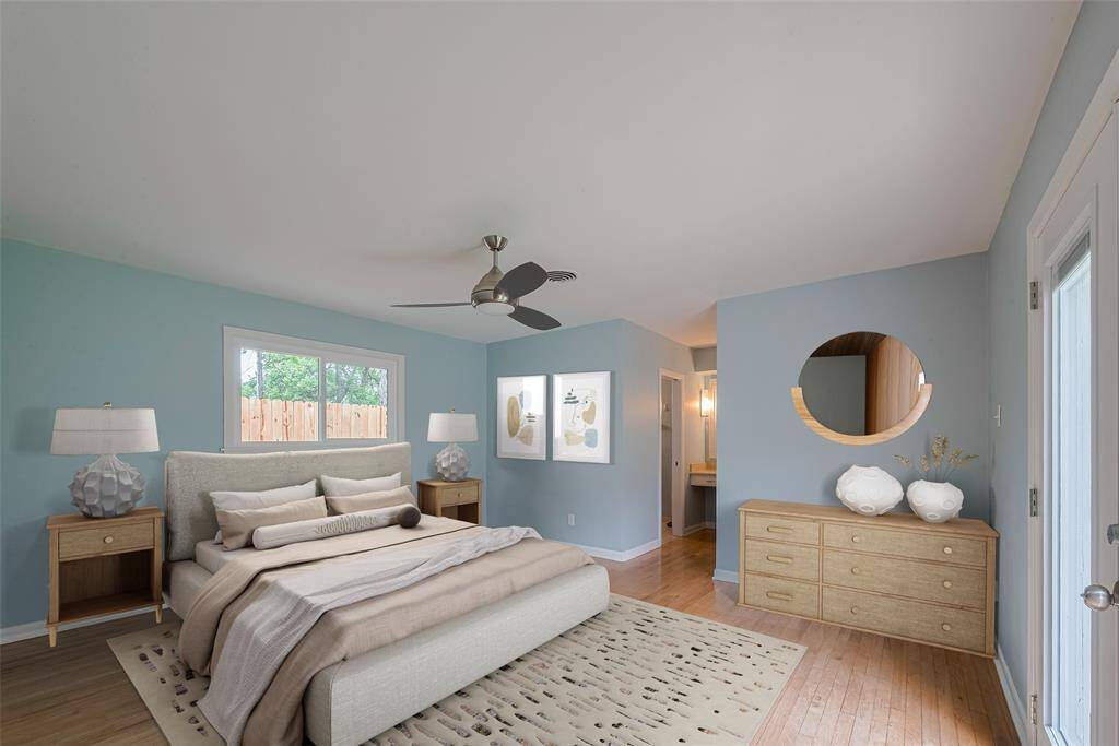 Primary Bedroom Virtually staged.