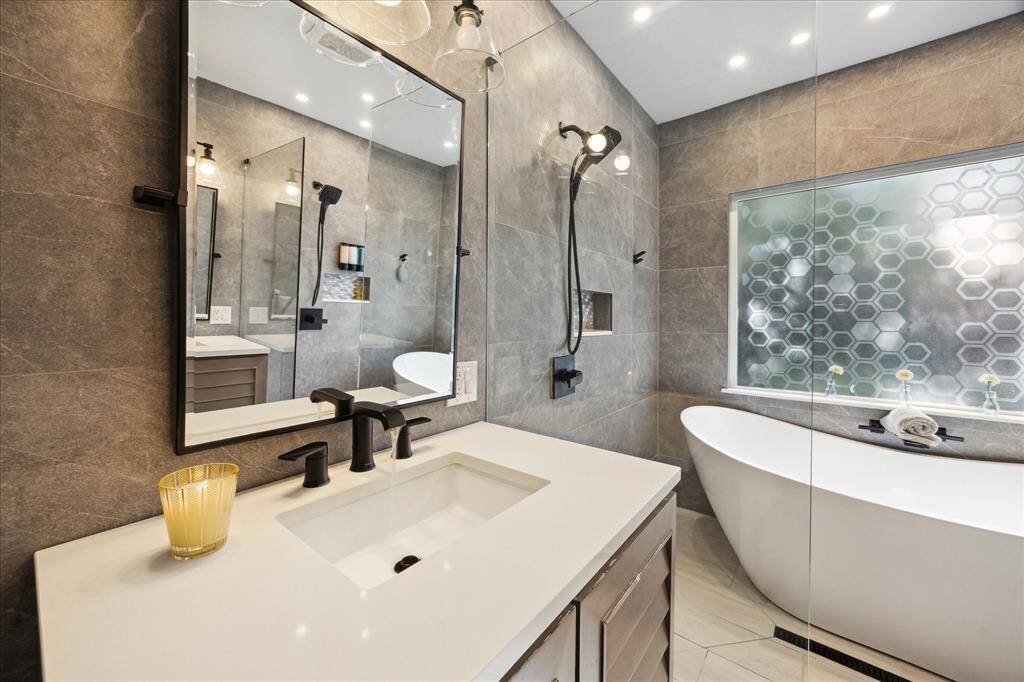 Clean lines and contemporary finishes complete this sophisticated retreat.