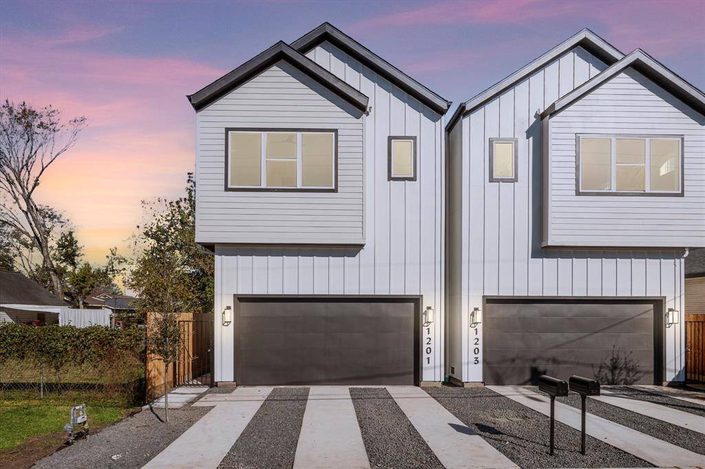 New construction with amazing curb appeal and quality craftsmanship situated in the popular Sunset Heights. 1201 E 27th is a Modern Farmhouse style 2 story 3 bedroom 2.5 bath home with attached two car garage and double wide driveway