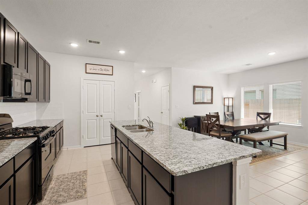 The open layout makes a fantastic space for entertaining.