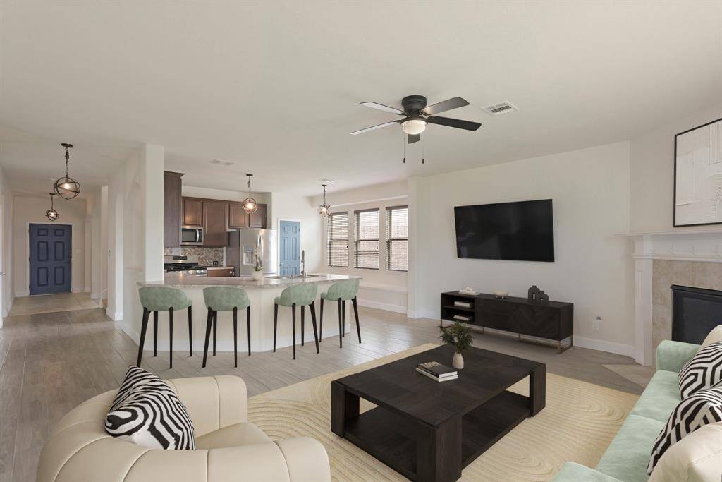 Living Room / Kitchen - Virtually Staged
