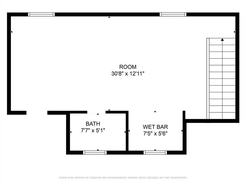 Here is the floor plan for the separate living space above the garage - yet another wonderful feature of this property!