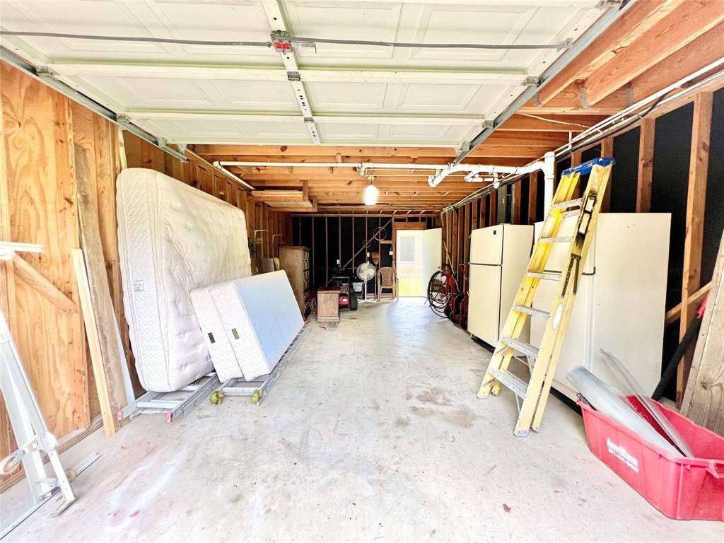 Right side of overside garage is currently just being used for storage by seller right now.