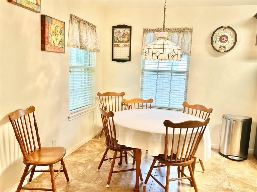 Dining room with lots of natural light