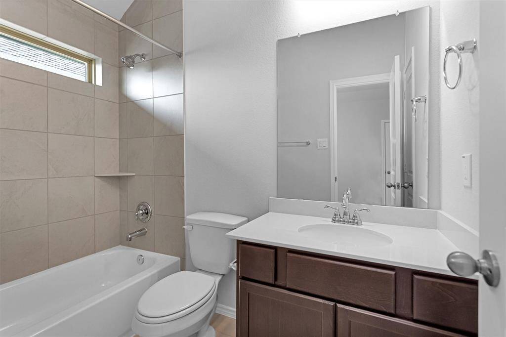 Bathroom #3 features an upgraded tub/shower combination.