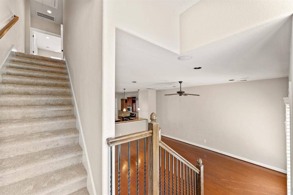 Brand new carpet on stairs