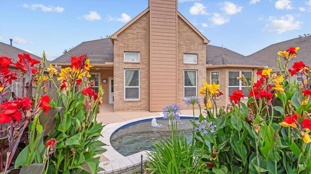 Landscaped backyard