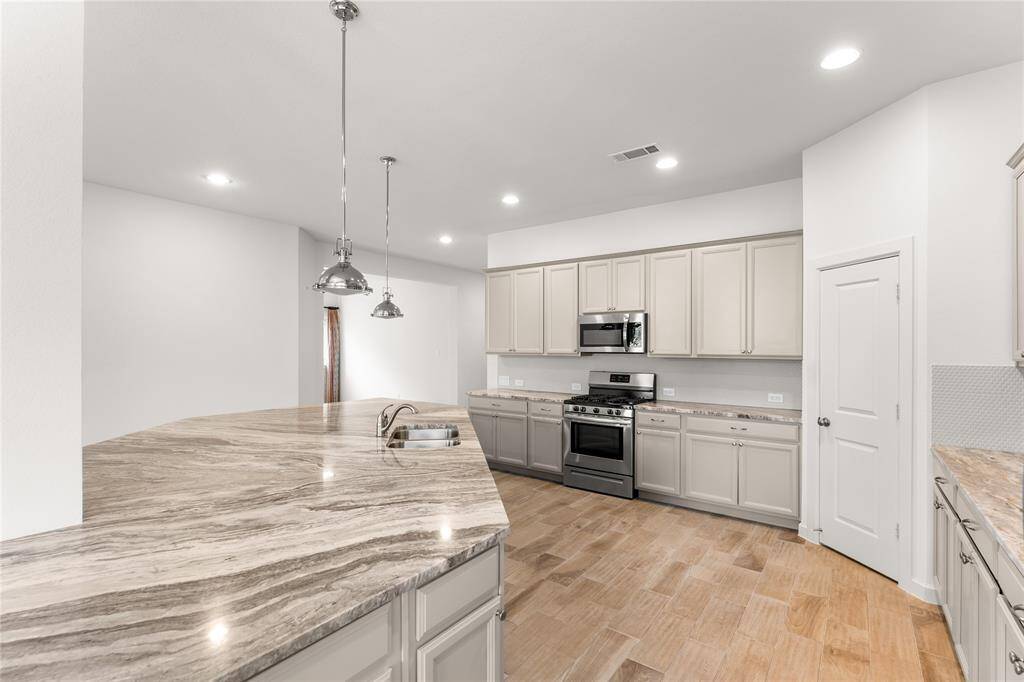 Massive kitchen island.