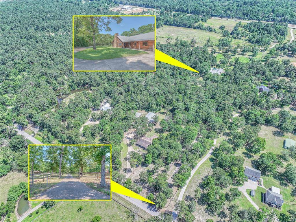 This home is set back approximately 1,000' from the road, down a winding private drive behind a personal automatic gate offering the ultimate private setting!